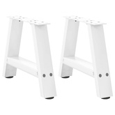 Nogi do stolika kawowego w kształcie litery A 2 szt. Białe 50x(30-31) cm Stal