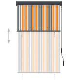 vidaXL Roleta zewnętrzna, 100x250 cm, żółto-niebieska