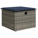 6-cz. zestaw mebli ogrodowych z poduszkami, szary, polirattan