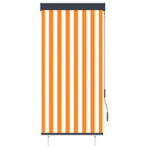 vidaXL Roleta zewnętrzna, 80x250 cm, biało-pomarańczowa