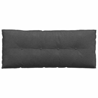 Poduszka na plecy Ciemnoszary 120 x 50 cm Tkanina sztruksowa