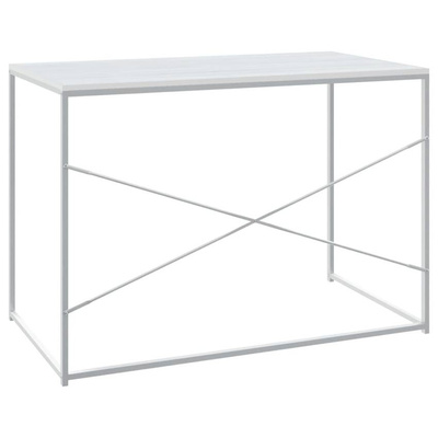 vidaXL Biurko komputerowe, białe 110x60x70 cm, materiał drewnopochodny