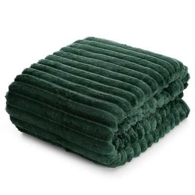 Koc Soft ciemnozielony 170x210