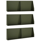 Mur oporowy 6 szt. 60 x 12 x 40 cm Stal Oliwkowy zielony