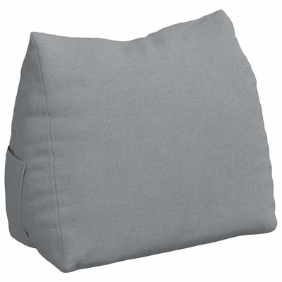 Poduszka na plecy Jasnoszary 45 x 20 x 35 cm tkanina