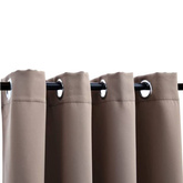 vidaXL Zasłona zaciemniająca z metalowymi kółkami, taupe, 290x245 cm