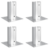 Okrągły kotwicy gruntowej 4 pcs srebrny 15 x 15 x 15 cm Metal