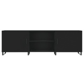vidaXL Szafka pod TV, czarna, 150x30x50 cm, materiał drewnopochodny