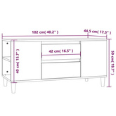Szafka pod TV, szarość betonu, 102x44,5x50 cm vidaXL