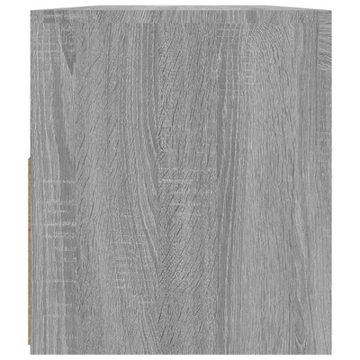 Szafka pod TV z oświetleniem LED, szary dąb sonoma, 90x35x40 cm vidaXL