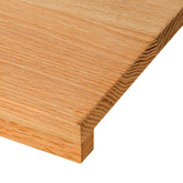 Parapety 2 szt., jasnobrązowy, 90x30x2 cm, lite drewno dębowe