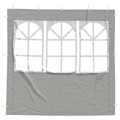 Ściana boczna namiotu na imprezy 2 pcs 200 x 195 cm jasnoszary