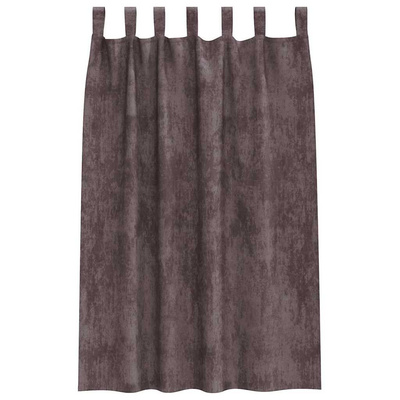 Zasłony z weluru z zasłonami 2 pcs Brązowy 175 x 140 cm Aksamit
