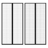 Moskitiery na drzwi, 210 x 100 cm, 2 szt., z magnesem, czarne
