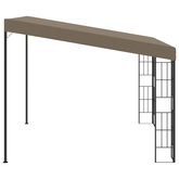 vidaXL Altana przyścienna, 3 x 3 m, taupe, tkanina