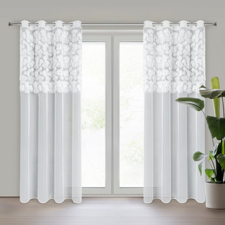 Firana Jasmin biała 140x250