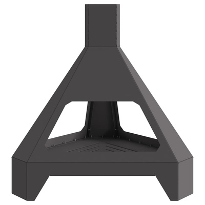 Kominek Czarny 50 x 43 x 52 cm Stal