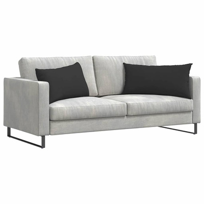 Poduszki na sofę 2 pcs Czarny 80 x 40 cm tkanina