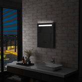 vidaXL Ścienne lustro łazienkowe z LED, 50 x 60 cm