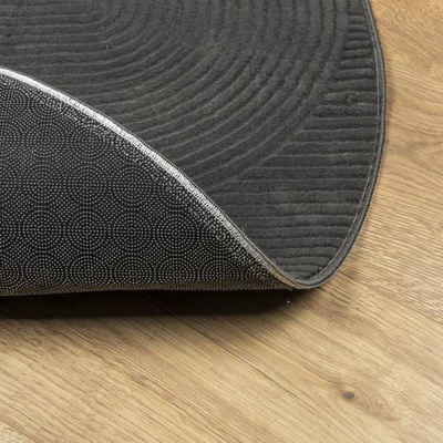 vidaXL Dywan IZA z krótkim włosiem, antracytowy, Ø 200 cm