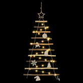 Choinka z 30 diodami LED Naturalny 90 cm jesion lite drewno