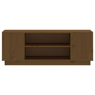 vidaXL Szafka pod TV, miodowy brąz, 110x35x40,5cm, lite drewno sosnowe