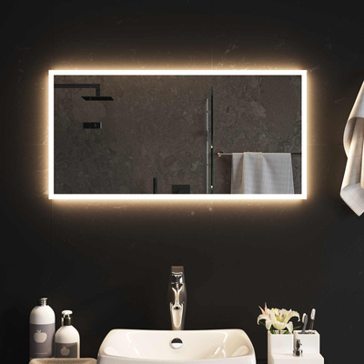 Lustro łazienkowe LED przezroczysty 80 x 40 cm szkło hartowane