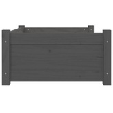 Legowisko dla psa, szare, 75,5x55,5x28 cm, lite drewno sosnowe vidaXL