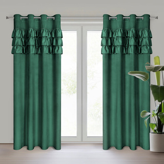 Zasłona Sami ciemnozielona 140x250