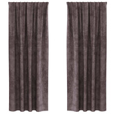 Zasłony z weluru z zasłonami 2 pcs Brązowy 245 x 140 cm Aksamit