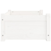 vidaXL Legowisko dla psa, białe, 65,5x50,5x28 cm, lite drewno sosnowe