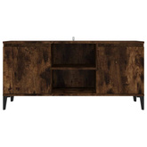 vidaXL Szafka pod TV, metalowe nóżki, przydymiony dąb, 103,5x35x50 cm