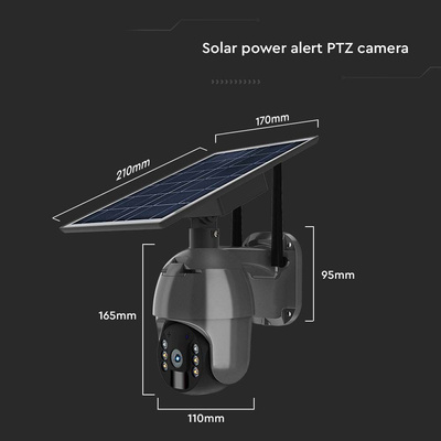 1080P Kamera zewnętrzna WiFi SMART z panelem solarnym / Sensor / IP65 / Czarna