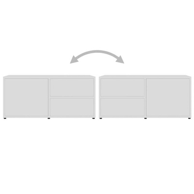 vidaXL Szafka pod TV, biała, 80x34x36 cm, materiał drewnopochodny