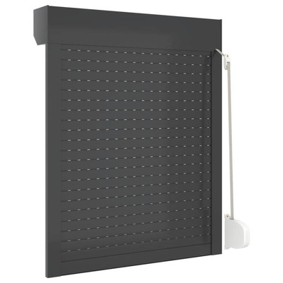 vidaXL Roleta zewnętrzna, aluminiowa, 80 x 100 cm, antracytowa