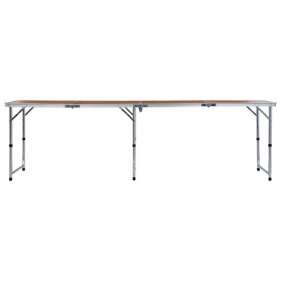 vidaXL Składany stolik turystyczny, aluminiowy, 240x60 cm