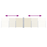 Zwijana markiza boczna, kremowa, 120 x 600 cm