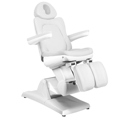 Fotel kosmetyczny elektr. Azzurro 870S pedi 3 siln. biały 106670