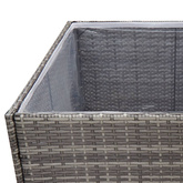 Donica ogrodowa, szara, 157x80x80 cm, rattan PE