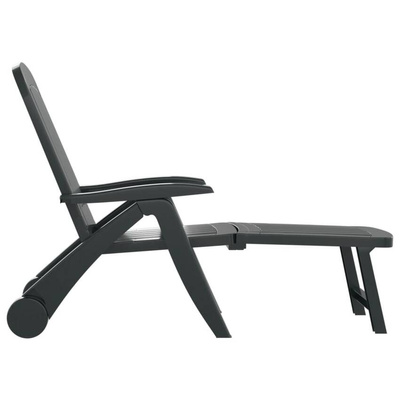 vidaXL Składany leżak, polipropylen, zielony