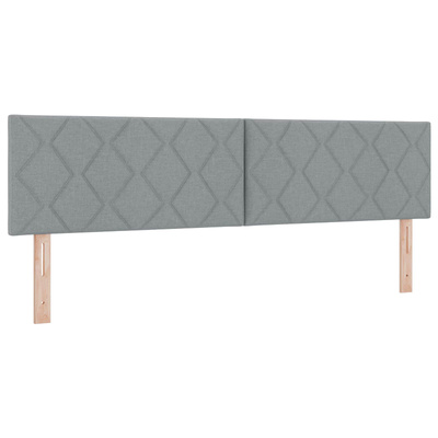 Łóżko kontynentalne z materacem jasnoszary 180 x 200 cm tkanina