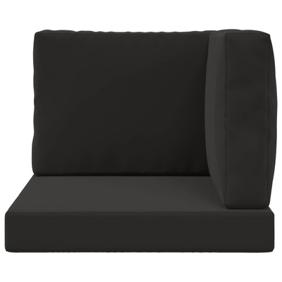 Poduszka do sofy na zewnątrz 3 pcs Czarny Poliester