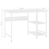 vidaXL Biurko komputerowe, białe, 105x55x72 cm, MDF i metal