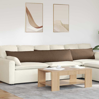 Poduszki na sofę 2 pcs Brązowy 200 x 40 cm tkanina