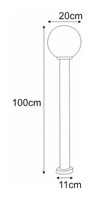 Lampa ogrodowa stojąca K-LP270-1000 z serii ANA