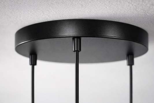 Lampa wisząca nad okrągły stół, bursztynowe klosze K-5878 z serii AIGO