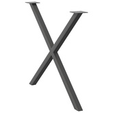 Nogi do stołu jadalnego w kształcie litery X 2 szt. Antracyt 90x(72-73) cm Stal