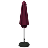 Parasol ogrodowy z podstawą 270 x 270 cm Poliester Prostokątny