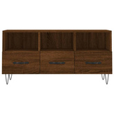 vidaXL Szafka pod TV, brązowy dąb, 102x36x50 cm