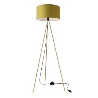 VANTI lampa podłogowa złoty 1x40W E27 abażur limonkowy